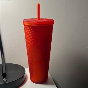 Starbucks Bold Red Tumbler with Straw